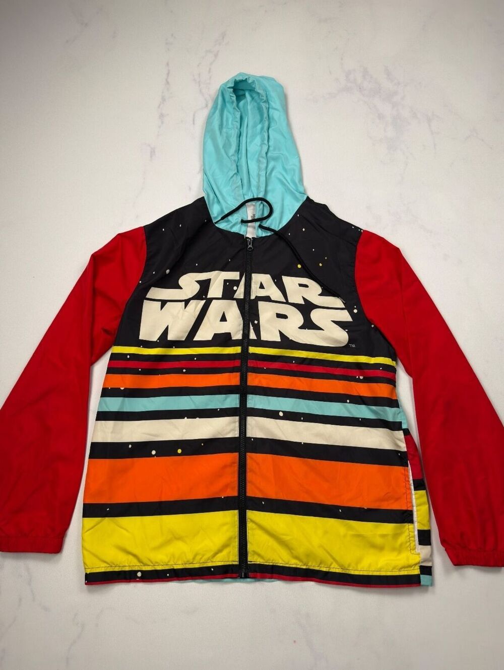 Star Wars Hooded Jacket Multi Color Retro Style - Mens M